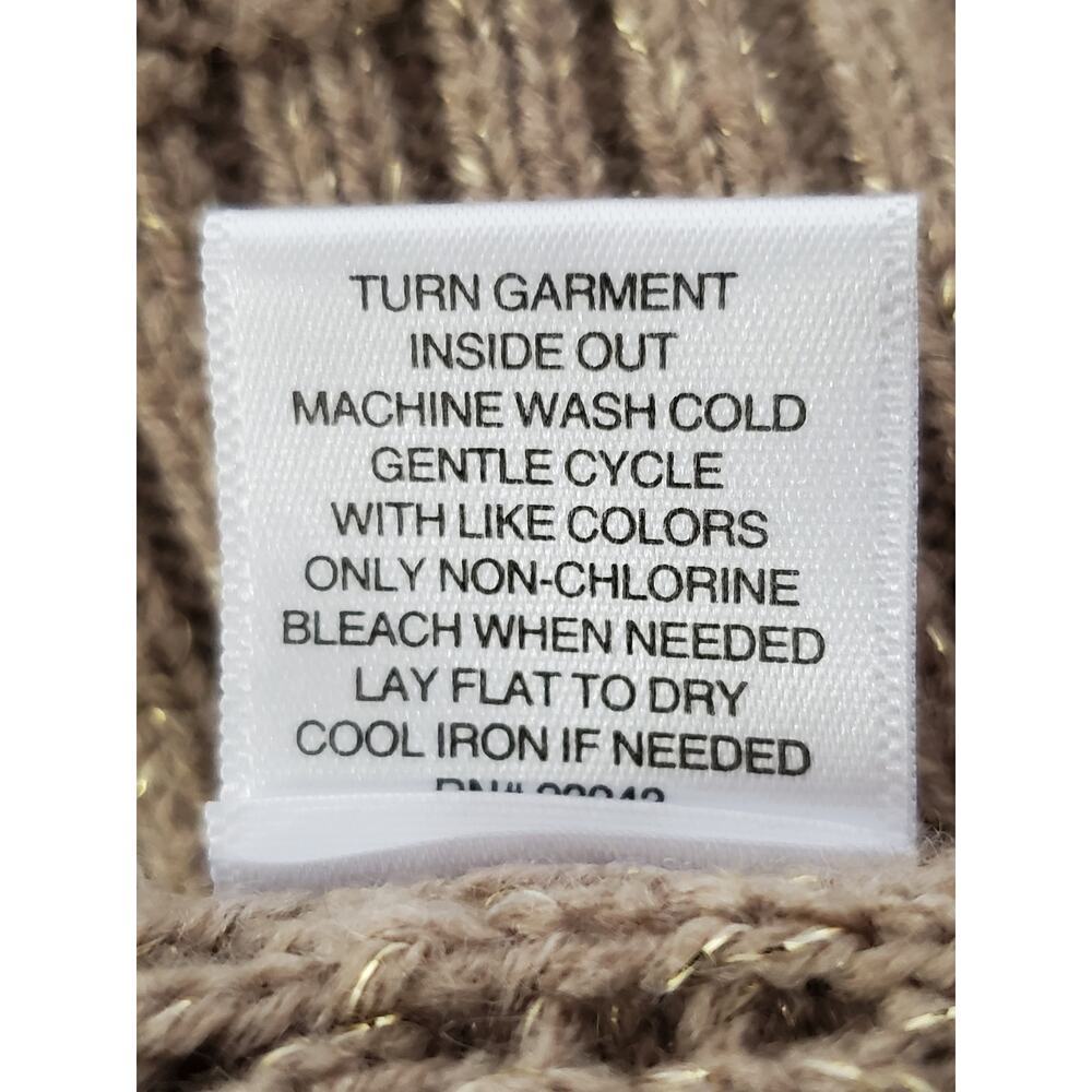 NEW YORK & CO Women's Taupe Cowl Neck Sweater Sz S - Picture 10 of 10